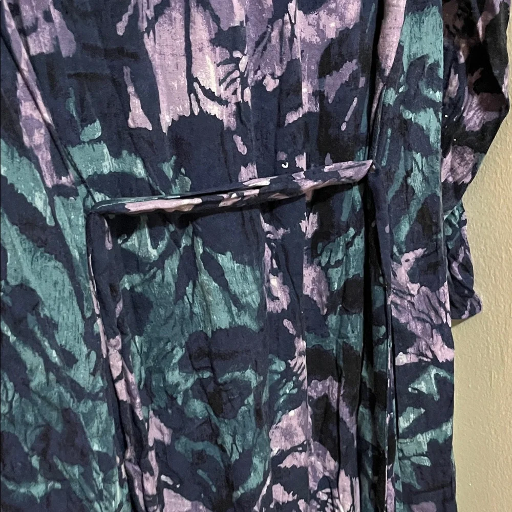 NIC+ZOE Navy Dress with Lavender & Teal Floral Print - Picture 4 of 5